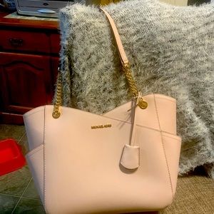 Michael Kors jet set large saffiano leather shoulder bag